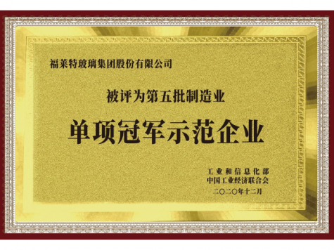 單項冠軍示范企業(yè)